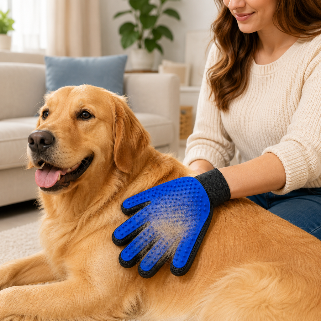 Gants de toilettage en silicone