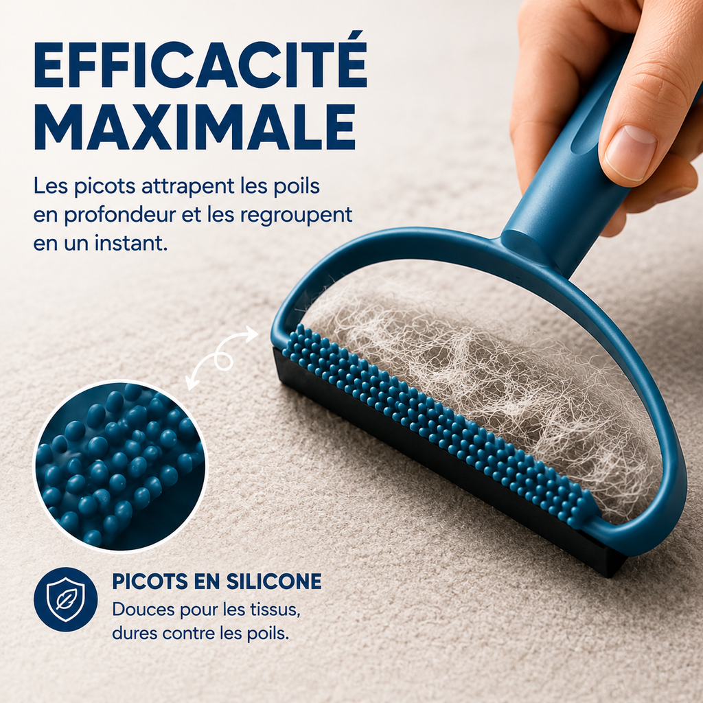 Brosse anti-poils pour meubles